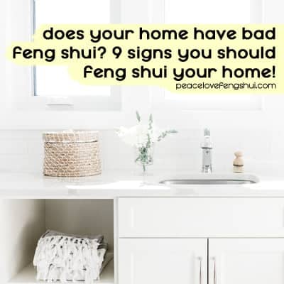 bathroom sink and towels - does your home have bad feng shui?