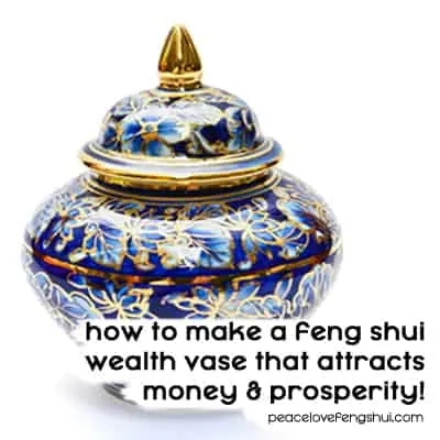 blue vase - how to make a feng shui wealth vase