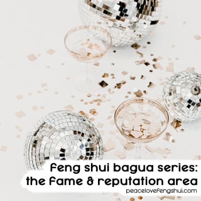 disco balls & glasses - feng shui bagua series - the fame and reputation area