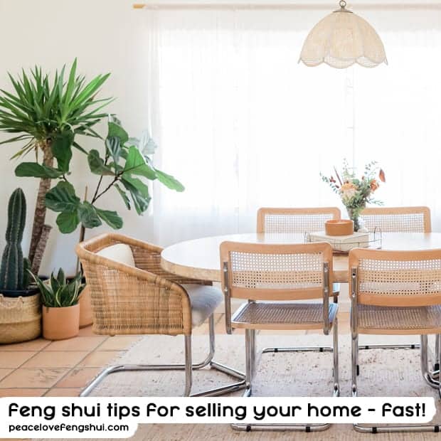 dining room with plants and large window: feng shui tips for selling your home fast