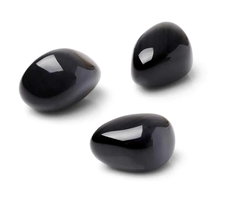 black obsidian tumbles