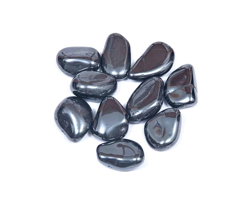 Ten Hematite Tumbled Stones 5-15mm Reiki Healing Crystal Grounding Protection 
