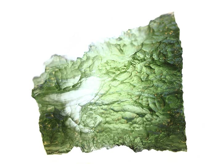 slice of moldavite crystal