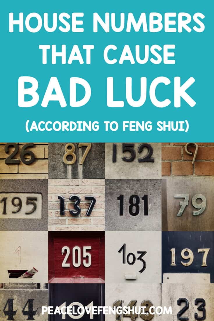 house numbers that cause bad luck according to feng shui
