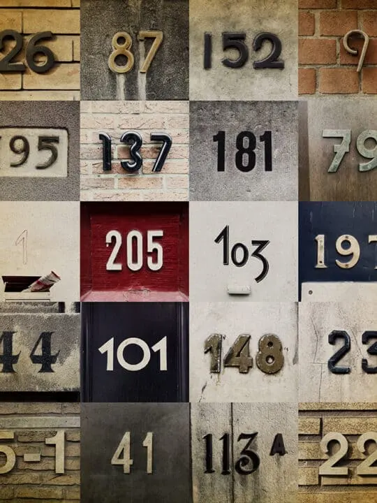 collection of different house numbers