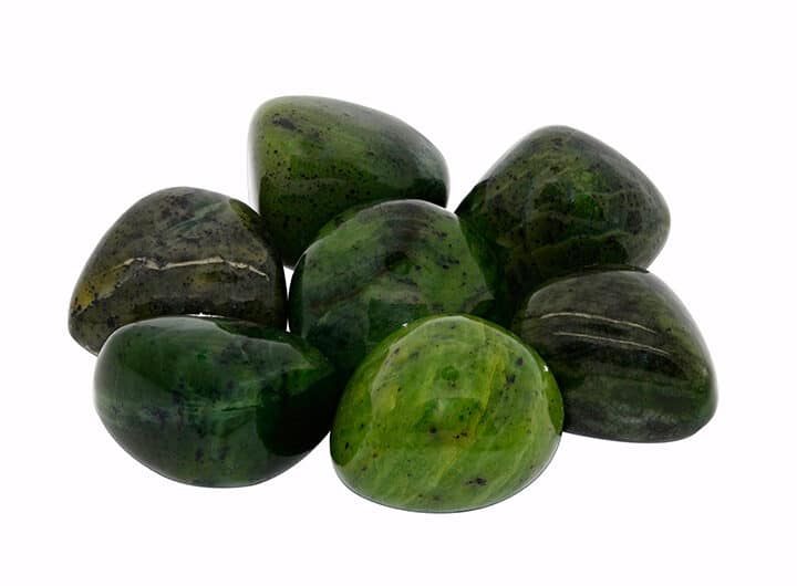 green jade polished tumbles