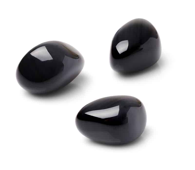 black obsidian tumbles