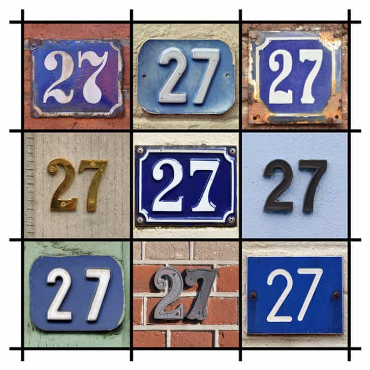 various 27 address plates