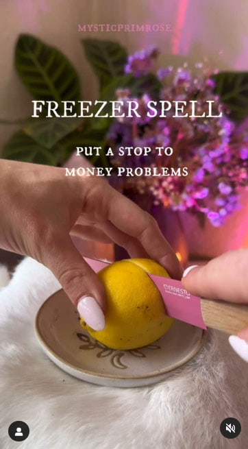 freezer spell to stop money problems