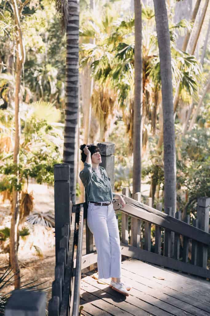 woman relaxing outside
